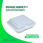 ENVASE ANIME P-1 SIN DIVISIONES 200 un