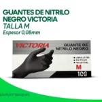 GUANTES DE NITRILO NEGRO VICTORIA TALLA M