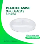 PLATO DE ANIME 9 PULGADAS DIVIDIDO 200 un
