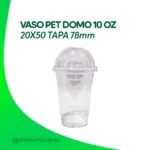 VASO PET DOMO 10 20X50 TAPA 78mm