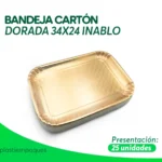 Bandeja carton dorada 34x24 Inablo