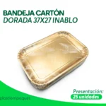 Bandeja de cartón dorada