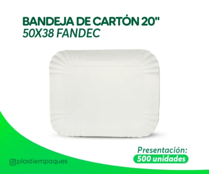 Bandeja de carton 20 pulgadas marca FANDEC