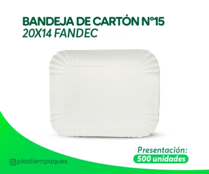 Bandeja de carton 500 unidades