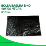 BOLSA BASURA B-40 90X120 NEGRA 0,12mm