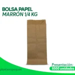 BOLSA PAPEL MARRON 1/4 KG 1000 UNI