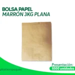 BOLSA PAPEL MARRON 3KG PLANA 1000 UNI