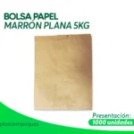 BOLSA PAPEL MARRON PLANA 5KG 1000 UNI