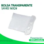 BOLSA TRANSPARENTE 1/4 KG 14X24 1000 UNI