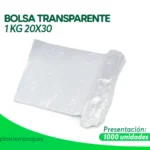 BOLSA TRANSPARENTE 1 KG 20X30 1000 UNI