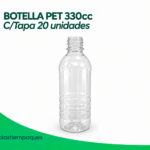 BOTELLA PET 330cc  C/Tapa 20 unidades