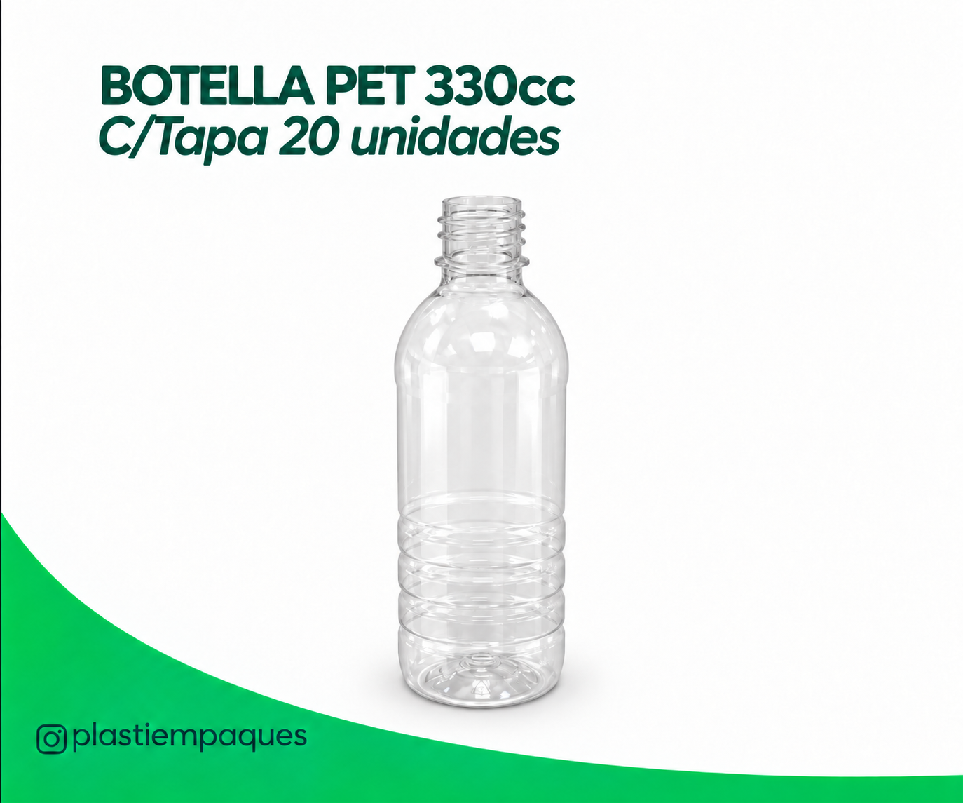BOTELLAS PLÁSTICAS 330CC 20 UNIDADES BOTELLA PET 330cc C/Tapa 20 unidades - Imagen 1