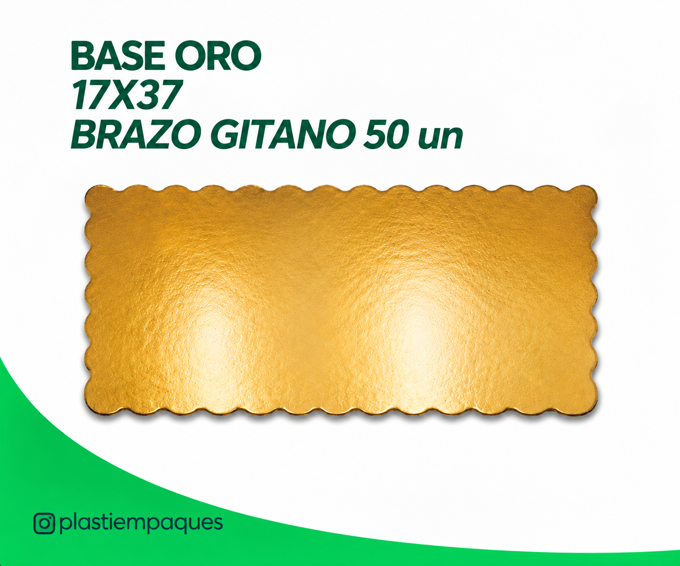 BASE ORO 17X37 BRAZO GITANO 50 un BASE ORO 17X37 BRAZO GITANO 50 un - Imagen 1