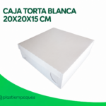CAJA TORTA BLANCA 20X20X15 CM