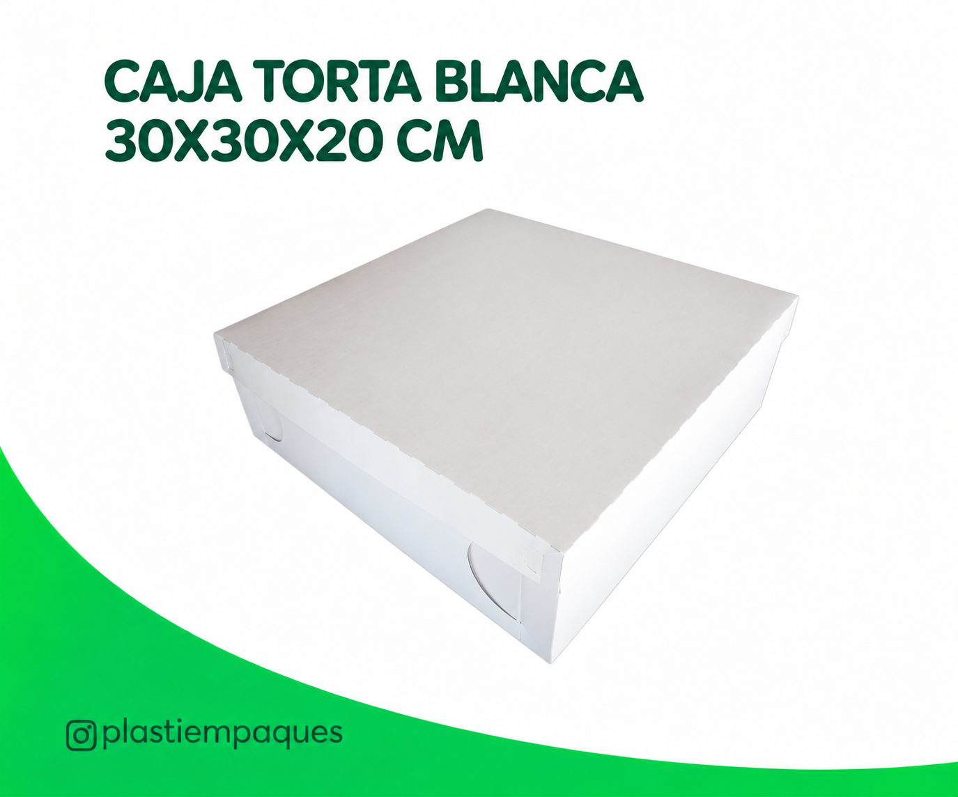 CAJA TORTA BLANCA 30X30X20 CM CAJA TORTA BLANCA 30X30X20 CM - Imagen 1