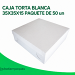 CAJA TORTA BLANCA 35X35X15 PAQUETE DE 50 un