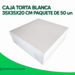 CAJA TORTA BLANCA 35X35X20 CM PAQUETE DE 50 un