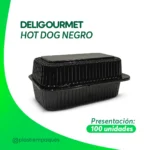 DELI GOURMET HOT DOG NEGRO 100 UNI