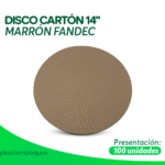 DISCO CARTON 14" 100 un B/M MARRON FANDEC