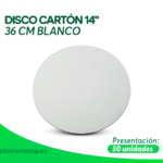 DISCO CARTON 14" 36 CM BLANCO 50 un