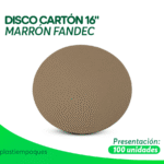DISCO CARTON 16" 100 un MARRON FANDEC