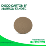 DISCO CARTON 8" 100 un MARRON FANDEC