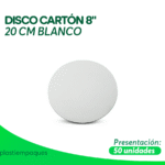 DISCO CARTON 8" 20 CM BLANCO 50 un