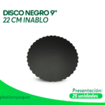 DISCO NEGRO 9" 22 CM 25 un INABLO