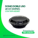 DOMO DOBLE USO 48 oz DARNEL 100 UNI / CON TAPA NEGRO
