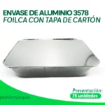 ENVASE DE ALUMINIO 3578 FOILCA CON TAPA DE CARTON 75 un