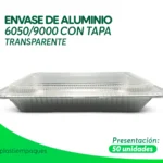 ENVASE DE ALUMINIO 6050/9000 CON TAPA TRANSPARENTE 50 un