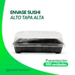 ENVASE SUSHI ALTO TAPA ALTA 100 UNI