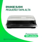 ENVASE SUSHI PEQUEÑO TAPA BAJA 100 UNI