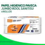 PAPEL HIGIENICO PAVECA JUMBO ROOL SANITISU 4 ROLLOS