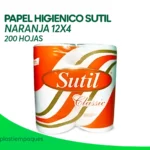 PAPEL HIGIENICO SUTIL NARANJA 12X4 200 HOJAS