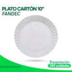 PLATO CARTON 10" 500 un FANDEC