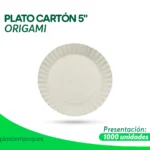 PLATO CARTON 5" 1000 un ORIGAMI
