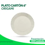 PLATO CARTON 6" 1000 un ORIGAMI