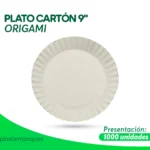 PLATO CARTON 9" 1000 un ORIGAMI