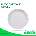 PLATO CARTON 9" 125 un FANDEC
