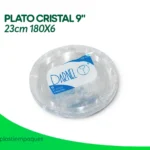 PLATO CRISTAL 9" 23cM 180X6
