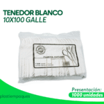 TENEDOR BLANCO 10X100 1000 un GALLE