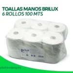 TOALLAS MANOS BRILUX 6 ROLLOS 100 MTS