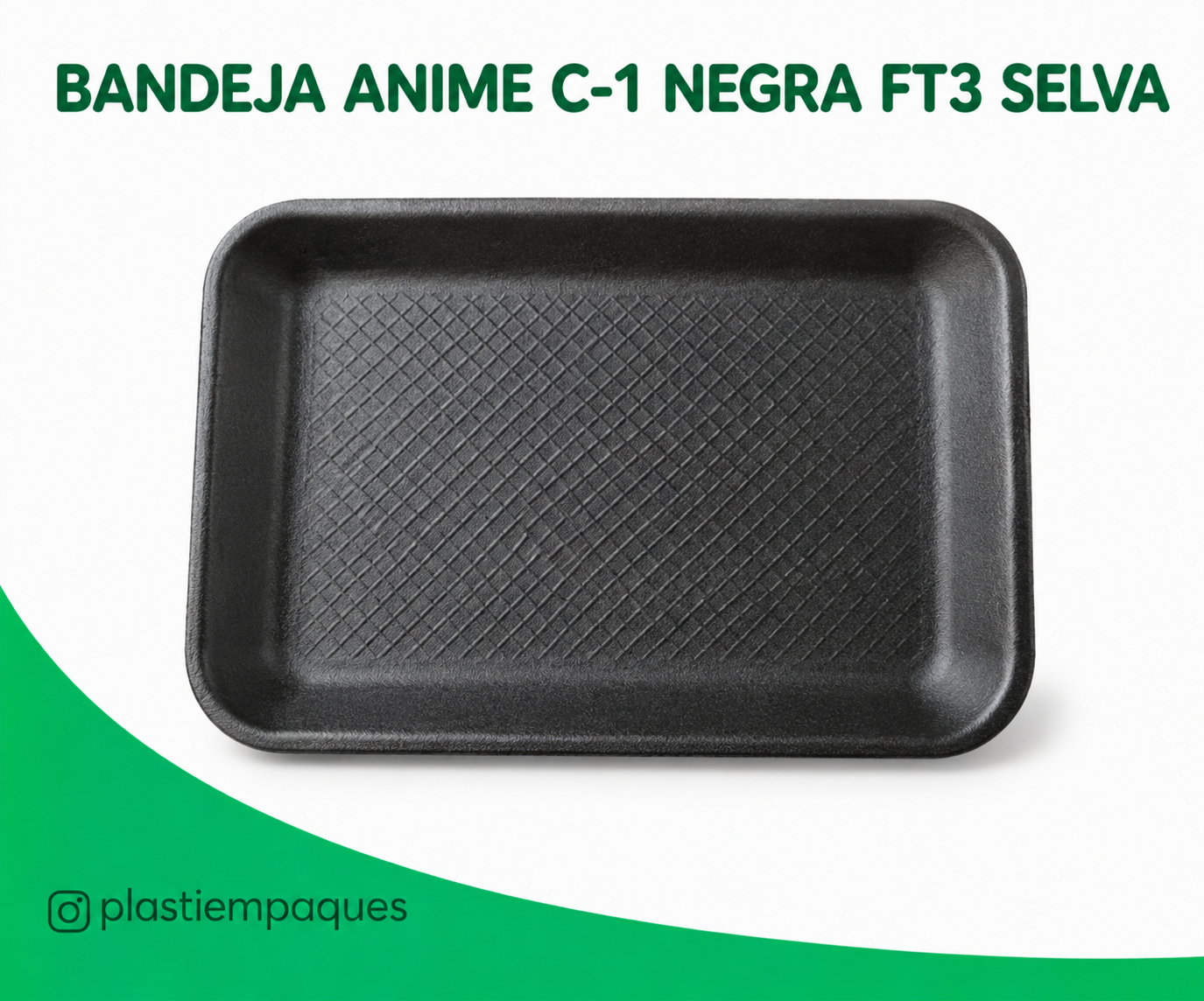 BANDEJA-ANIME-C-1-NEGRA-FT3-SELVA- BANDEJA ANIME C-1 NEGRA FT3 200 Unds SELVA - Imagen 1