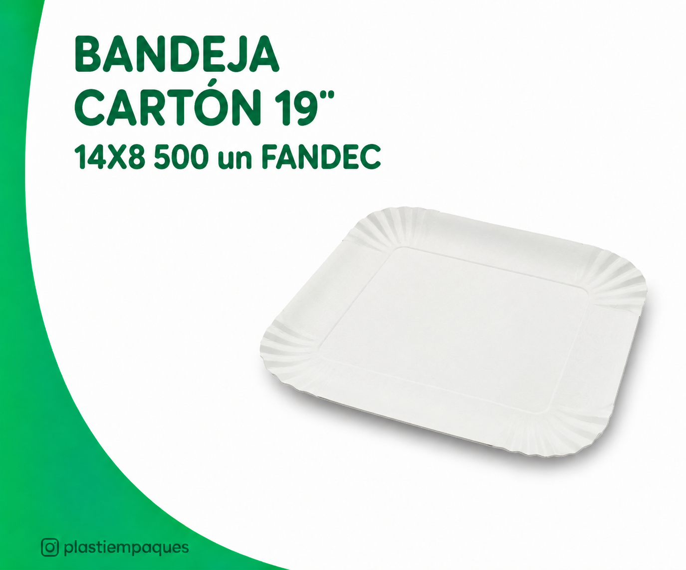 BANDEJA-CARTON-19-14X8-500-un-FANDEC BANDEJA CARTON 19" 14x8 500 Unds FANDEC - Imagen 1