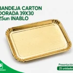 BANDEJA CARTON DORADA 39X30 25 un INABLO