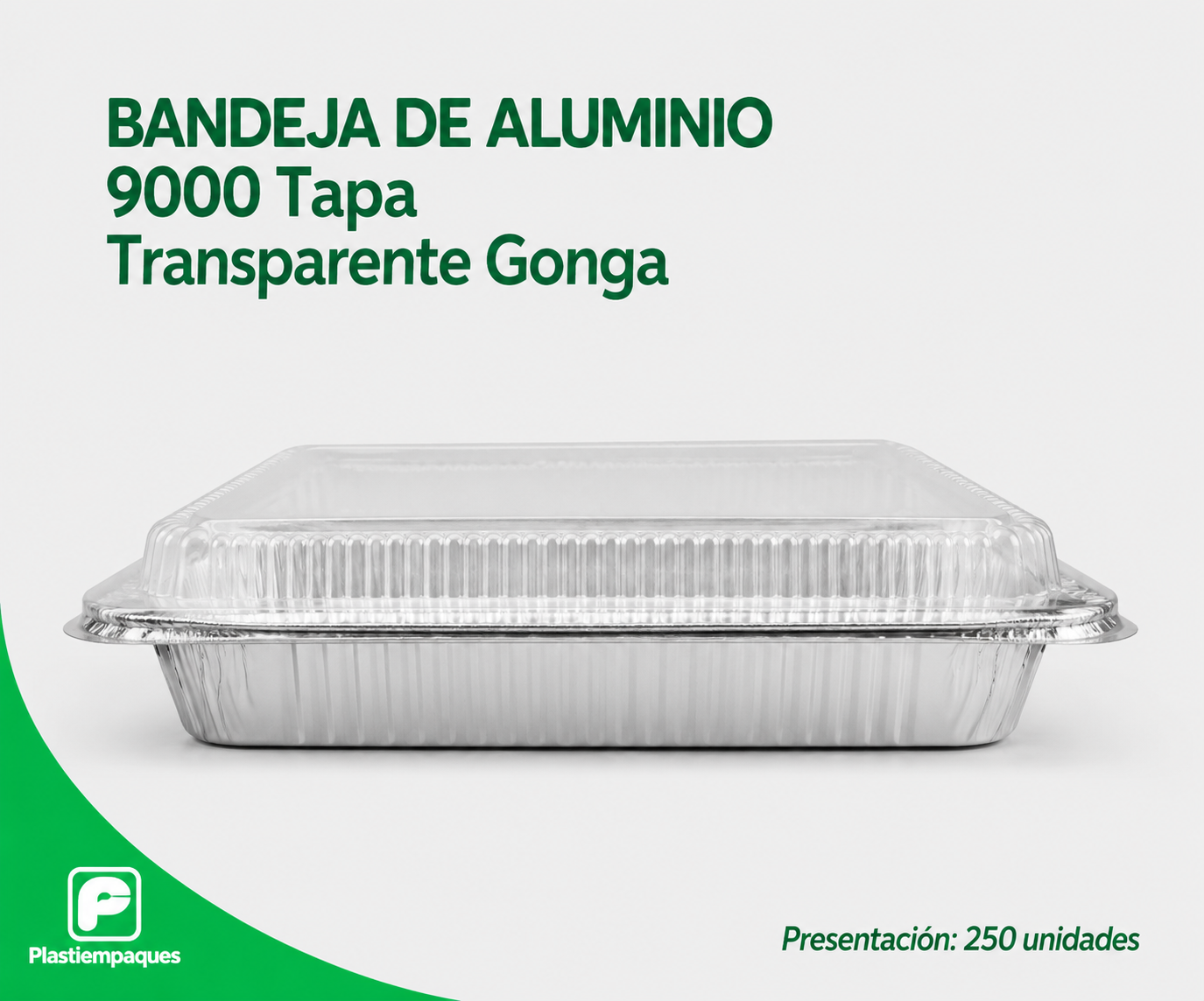 BANDEJA-DE-ALUMINIO-9000-Tapa-Transparente-Gonga DETAL ALUMINIO 9000 Tapa Transp Gonga 50 Unds - Imagen 1