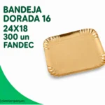 BANDEJA DORADA 16 24X18 300 un FANDEC