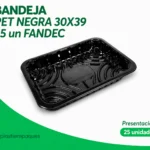 BANDEJA PET NEGRA 30X39 25 Unds FANDEC