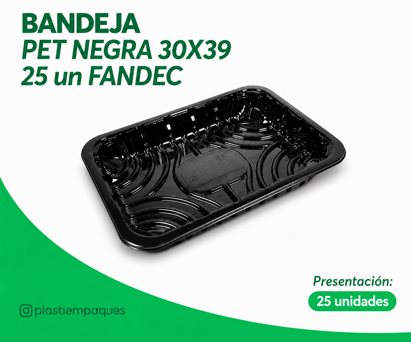 BANDEJA-PET-NEGRA-30X39-25-un-FANDEC BANDEJA PET NEGRA 30X39 25 Unds FANDEC - Imagen 1